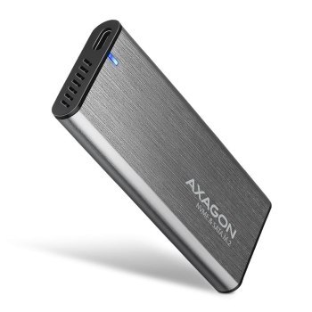 Obudowa zewnętrzna Axagon do dysków M.2 NVMe & SATA SSD / USB-C 3.2 G2, 30-80mm szara Obudowa zewnętrzna Axagon do dysków M.2 NVMe & SATA SSD / USB-C 3.2 G2, 30-80mm szara