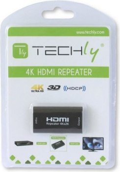 Techly 100501 Extender Sygnału / wzmacniacz 4K HDMI, do 40m Techly 100501 Extender Sygnału / wzmacniacz 4K HDMI, do 40m