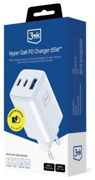 3mk Hyper GaN Charger 65W QC4+ biała 3mk Hyper GaN Charger 65W QC4+ biała