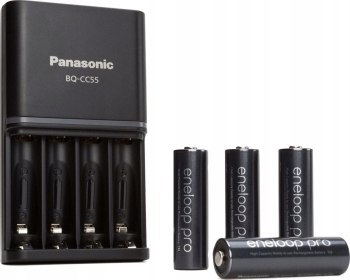 ŁADOWARKA PANASONIC SMARTPLUS + 4x AA ENELOOP PRO 2500 mAh ŁADOWARKA PANASONIC SMARTPLUS + 4x AA ENELOOP PRO 2500 mAh