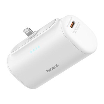 Powerbank Baseus Compact IP 5000mAh 20W USB-C/Lightning (biały) Powerbank Baseus Compact IP 5000mAh 20W USB-C/Lightning (biały)