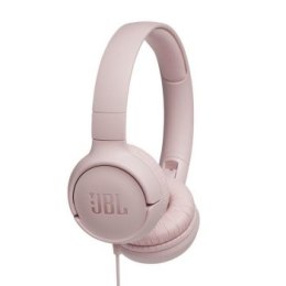 Słuchawki JBL Tune 500 (rożowe nauszne z wbudowanym mikrofonem)