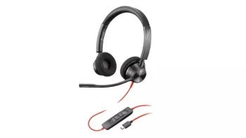 Słuchawki przewodowe HP Poly Blackwire 3320 Stereo USB-C + Adapter USB-C/A -8X219AA Słuchawki przewodowe HP Poly Blackwire 3320 Stereo USB-C + Adapter USB-C/A -8X219AA