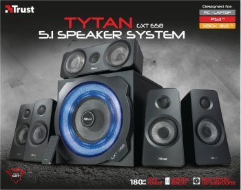 Zestaw głośników komputerowe Trust GXT 658 Tytan 21738 (5.1; kolor czarny) Zestaw głośników komputerowe Trust GXT 658 Tytan 21738 (5.1; kolor czarny)