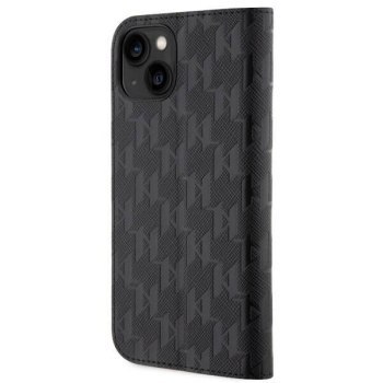 KARL LAGERFELD KLBKP14SSAKLHPK IPHONE 14 / 15 / 13 6.1" BOOKCASE CZARNY/BLACK SAFFIANO MONOGRAM KARL LAGERFELD KLBKP14SSAKLHPK IPHONE 14 / 15 / 13 6.1" BOOKCASE CZARNY/BLACK SAFFIANO MONOGRAM