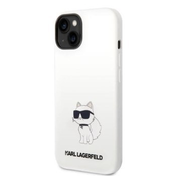 KARL LAGERFELD KLHCP14MSNCHBCH IPHONE 14 PLUS / 15 PLUS 6,7" HARDCASE BIAŁY/WHITE SILICONE CHOUPETTE KARL LAGERFELD KLHCP14MSNCHBCH IPHONE 14 PLUS / 15 PLUS 6,7" HARDCASE BIAŁY/WHITE SILICONE CHOUPETTE