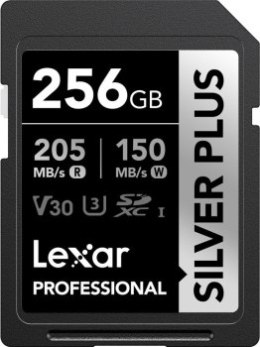 Lexar SDXC 256GB Professional SILVER Plus UHS-I U3 A2 4K V30