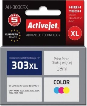 Tusz Activejet AH-303CRX (zamiennik HP 303XL T6N03AE; Premium; 18ml; kolor) Tusz Activejet AH-303CRX (zamiennik HP 303XL T6N03AE; Premium; 18ml; kolor)