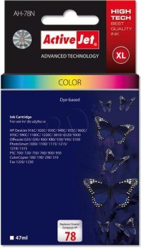 Tusz Activejet AH-78N (zamiennik HP 78 C6578D; Supreme; 47 ml; kolor) Tusz Activejet AH-78N (zamiennik HP 78 C6578D; Supreme; 47 ml; kolor)