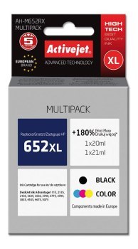 Tusz Activejet AH-M652RX (zamiennik HP 652 F6V25/F6V24; Premium; 1 x 20 ml 1 x 21 ml; czarny kolor)