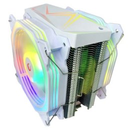 Rampage Octagon C60 Chłodzenie procesora LGA 1700/AM5 1800RPM 2 wentylatory 120mm ARGB biały