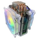Rampage Octagon C60 Chłodzenie procesora LGA 1700/AM5 1800RPM 2 wentylatory 120mm ARGB biały