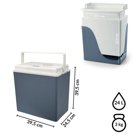 Lodówka samochodowa elektryczna 24L KAMAI ICEGO, zasilanie 12-230V, niebieska Lodówka samochodowa elektryczna 24L KAMAI ICEGO, zasilanie 12-230V, niebieska