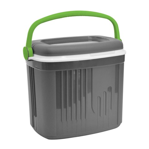 Lodówka turystyczna 32L KAMAI ICEBERG na wkłady mrożące, ciemno-szara z zieloną rączką Lodówka turystyczna 32L KAMAI ICEBERG na wkłady mrożące, ciemno-szara z zieloną rączką