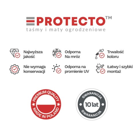 Taśma ogrodzeniowa ROLKA 26mb BASIC 19cm PROTECTO™ GRAFIT Taśma ogrodzeniowa ROLKA 26mb BASIC 19cm PROTECTO™ GRAFIT