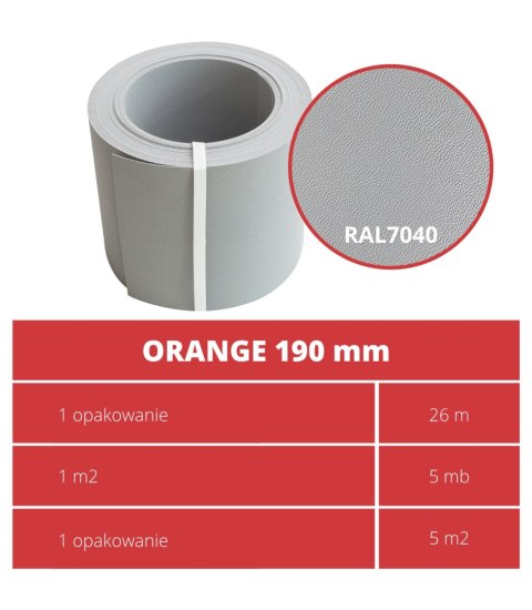 Taśma ogrodzeniowa ROLKA 26mb ORANGE 19cm PROTECTO™ SZARA Taśma ogrodzeniowa ROLKA 26mb ORANGE 19cm PROTECTO™ SZARA