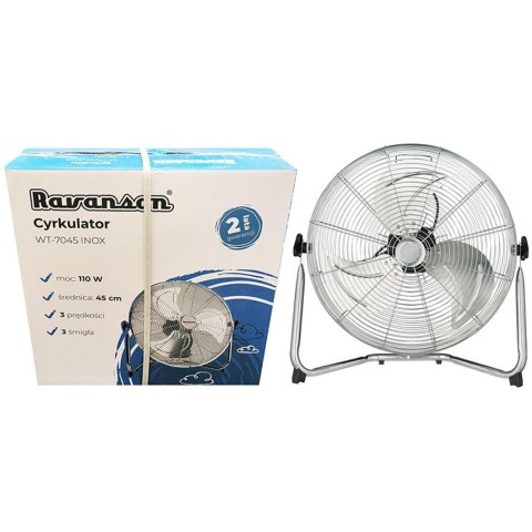 Wentylator podłogowy Ravanson WT-7045 INOX Wentylator podłogowy Ravanson WT-7045 INOX