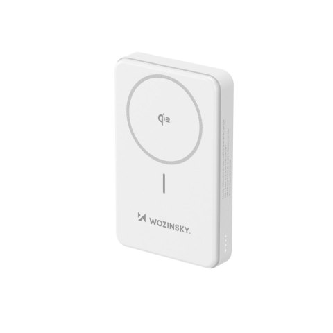 Powerbank magnetyczny Qi2 10000mAh z podstawką USB-A USB-C 22.5W PD - biały Powerbank magnetyczny Qi2 10000mAh z podstawką USB-A USB-C 22.5W PD - biały