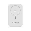 Powerbank magnetyczny Qi2 10000mAh z podstawką USB-A USB-C 22.5W PD - biały