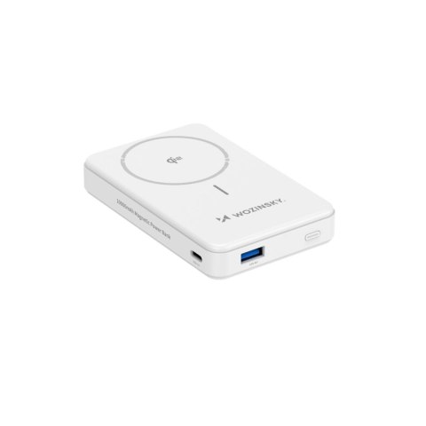 Powerbank magnetyczny Qi2 10000mAh z podstawką USB-A USB-C 22.5W PD - biały Powerbank magnetyczny Qi2 10000mAh z podstawką USB-A USB-C 22.5W PD - biały