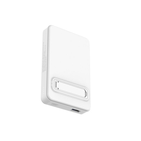 Powerbank magnetyczny Qi2 10000mAh z podstawką USB-A USB-C 22.5W PD - biały Powerbank magnetyczny Qi2 10000mAh z podstawką USB-A USB-C 22.5W PD - biały