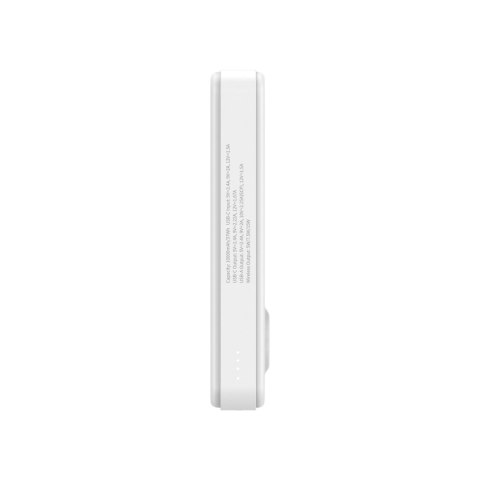 Powerbank magnetyczny Qi2 10000mAh z podstawką USB-A USB-C 22.5W PD - biały Powerbank magnetyczny Qi2 10000mAh z podstawką USB-A USB-C 22.5W PD - biały