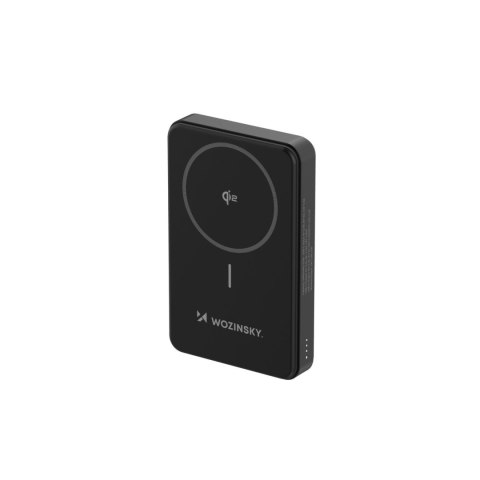 Powerbank magnetyczny Qi2 10000mAh z podstawką USB-A USB-C 22.5W PD - czarny Powerbank magnetyczny Qi2 10000mAh z podstawką USB-A USB-C 22.5W PD - czarny