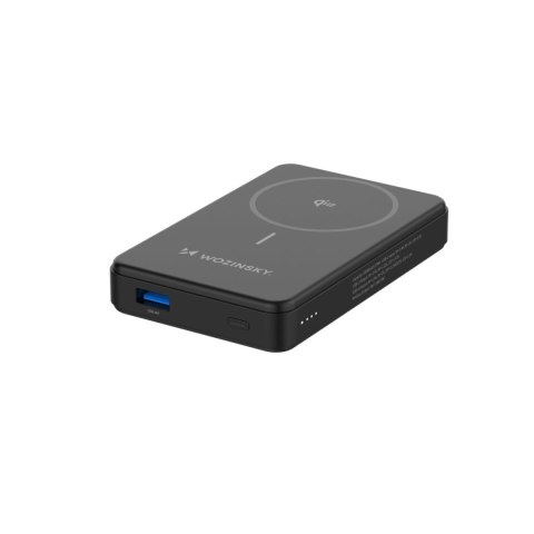 Powerbank magnetyczny Qi2 10000mAh z podstawką USB-A USB-C 22.5W PD - czarny Powerbank magnetyczny Qi2 10000mAh z podstawką USB-A USB-C 22.5W PD - czarny