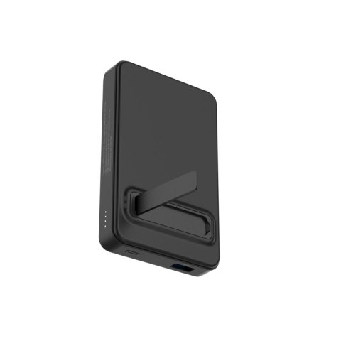 Powerbank magnetyczny Qi2 10000mAh z podstawką USB-A USB-C 22.5W PD - czarny Powerbank magnetyczny Qi2 10000mAh z podstawką USB-A USB-C 22.5W PD - czarny