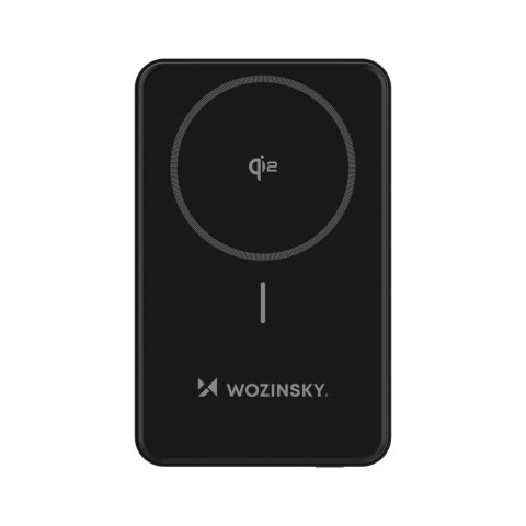 Powerbank magnetyczny Qi2 10000mAh z podstawką USB-A USB-C 22.5W PD - czarny Powerbank magnetyczny Qi2 10000mAh z podstawką USB-A USB-C 22.5W PD - czarny