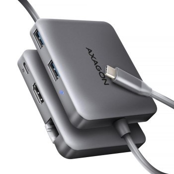 Wieloportowy HUB USB-C 3.2 Gen 1, HDMI, LAN, 2x USB-A, PD 100W Axagon HMC-5HL Wieloportowy HUB USB-C 3.2 Gen 1, HDMI, LAN, 2x USB-A, PD 100W Axagon HMC-5HL