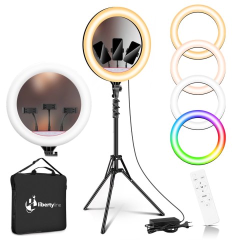 Lampa pierścieniowa LUMO LED RGB ring do filmów zdjęć makijażu Lampa pierścieniowa LUMO LED RGB ring do filmów zdjęć makijażu