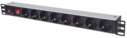 Listwa antyprzepięciowa - Intellinet listwa zasilająca PDU 1U do szaf rack 19'' z bezpiecznikiem