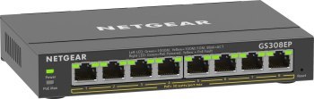 Netgear Switch 8PT PLUS SWCH W/ POE+ GS308EP-100PES Netgear Switch 8PT PLUS SWCH W/ POE+ GS308EP-100PES