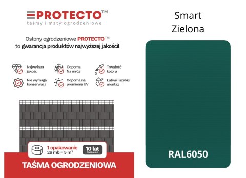 Taśma ogrodzeniowa ROLKA 26mb SMART 19cm PROTECTO™ ZIELONA Taśma ogrodzeniowa ROLKA 26mb SMART 19cm PROTECTO™ ZIELONA