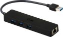 I-tec USB 3.0 Slim HUB 3x USB 3.0 z Adapterem LAN Gigabit Ethernet RJ-45 10/100/1000 Mbps 16cm