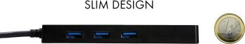 I-tec USB 3.0 Slim HUB 3x USB 3.0 z Adapterem LAN Gigabit Ethernet RJ-45 10/100/1000 Mbps 16cm I-tec USB 3.0 Slim HUB 3x USB 3.0 z Adapterem LAN Gigabit Ethernet RJ-45 10/100/1000 Mbps 16cm