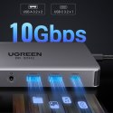 13w1 HUB adapter USB-C - USB-A / USB-C / HDMI / DisplayPort / RJ45 / SD TF / AUX / USB-C PD - szary