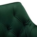 Krzesło welurowe NEVADA VELVET ciemnozielone