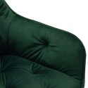 Krzesło welurowe NEVADA VELVET ciemnozielone