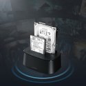 Stacja dokująca do dysków SATA 2.5'' 3.5'' SSD HHD z USB 3.0 zasilacz EU - czarna
