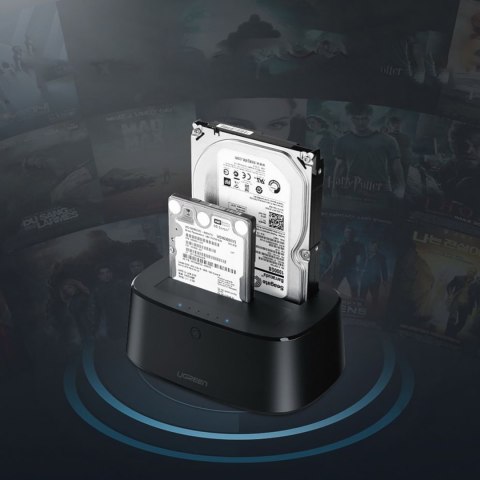 Stacja dokująca do dysków SATA 2.5'' 3.5'' SSD HHD z USB 3.0 zasilacz EU - czarna Stacja dokująca do dysków SATA 2.5'' 3.5'' SSD HHD z USB 3.0 zasilacz EU - czarna