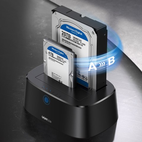 Stacja dokująca do dysków SATA 2.5'' 3.5'' SSD HHD z USB 3.0 zasilacz EU - czarna Stacja dokująca do dysków SATA 2.5'' 3.5'' SSD HHD z USB 3.0 zasilacz EU - czarna