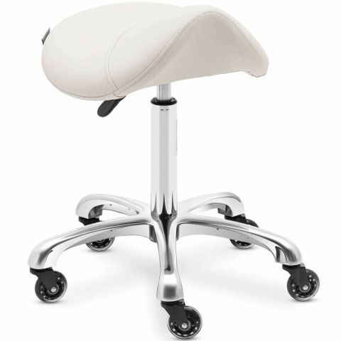 Taboret stołek hoker kosmetyczny siodłowy na kółkach York do 150 kg beżowy Taboret stołek hoker kosmetyczny siodłowy na kółkach York do 150 kg beżowy