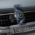 Uchwyt samochodowy z ładowarką magnetyczną do telefonu na kratkę nawiewu 15W - czarny