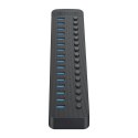 Hub CT2U3-16AB z włącznikami 16x USB-A - czarny