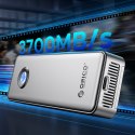 Kieszeń obudowa na dysk OUM2-G20 M.2 NVME USB-C 20Gb/s - srebrna