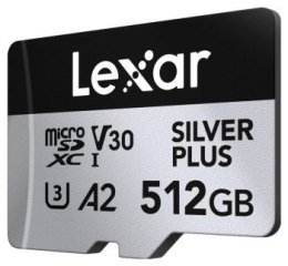 Lexar 512GB microSDXC Professional SILVER Plus UHS-I A2 V30 U3 4K