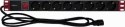 Listwa antyprzepięciowa - Techly 365733 Listwa zasilająca Rack 19'' 1U, 8x Schuko, kabel C14 2m