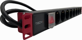 Listwa antyprzepięciowa - Techly 365733 Listwa zasilająca Rack 19'' 1U, 8x Schuko, kabel C14 2m Listwa antyprzepięciowa - Techly 365733 Listwa zasilająca Rack 19'' 1U, 8x Schuko, kabel C14 2m